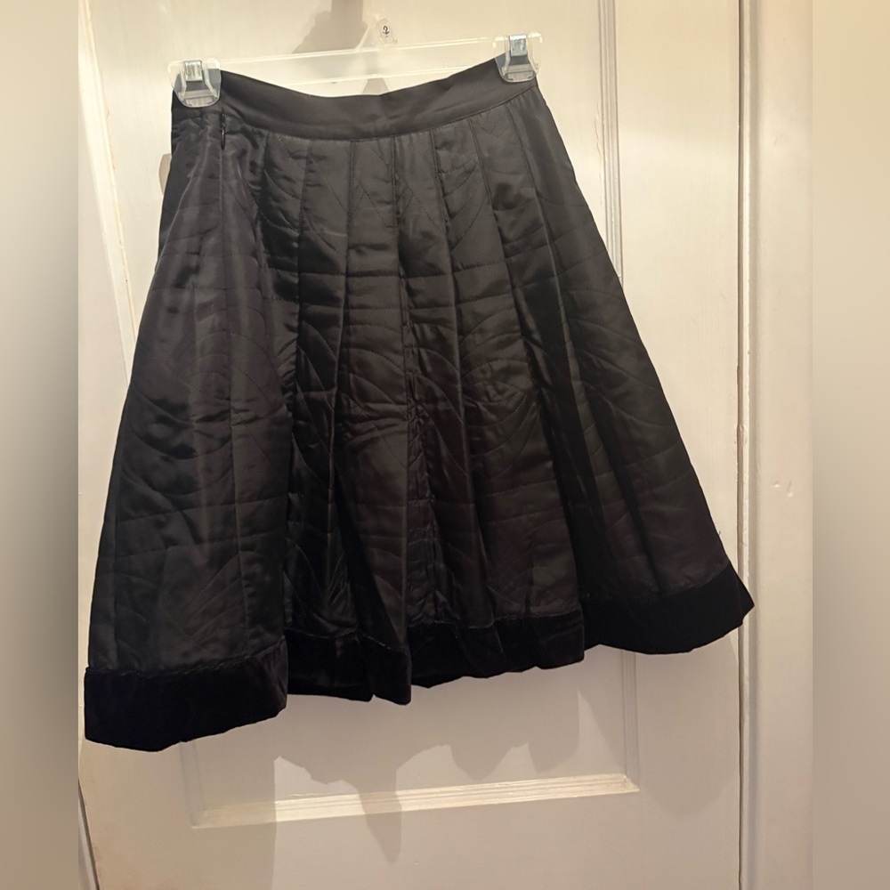 Morgane Le Fay Black A-Line Quilted Skirt